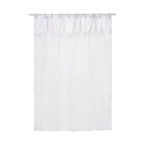 white eyelet shower curtain|white eyelet shower curtain target.